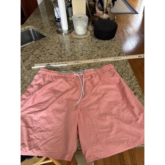 St Johns Bay Men's Swim Shorts Coral Escape Strip Size XXL Mesh Lining - NWT - Picture 2 of 8